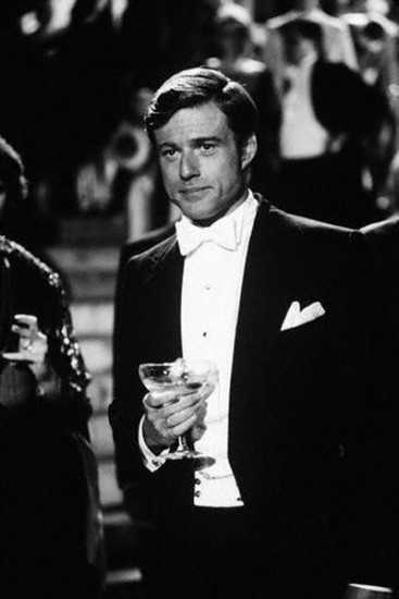 Robert Redford in Tuxedo with Champagne