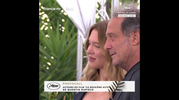 Léa Seydoux et Vincent Lindon au Photocall de la 77e édition du Festival de Cannes.